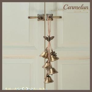 [Carmelun] Phù Thủy chuông cho cửa Knob cho bảo vệ Brass chuông treo Phù Thủy Wicca nguồn cung cấp Vòng Hoa Handmade Phù Thủy chuông