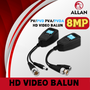 ALLAN 8MP HD Video Balun RJ45 to BNC Transceiver for HD-CVI/TVI/AHD/CVBS Surveillance Camera System