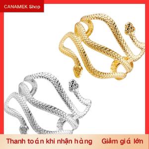 CS Mở Con Rắn Trên Cánh Tay Bangle Vòng Đeo Tay Có Thể Điều Chỉnh Cánh Tay Cuff Bangle Vòng Đeo Tay Cho Phụ Nữ Đồ Trang Sức Thời Trang