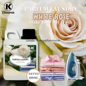 Parfum Laundry White Rose | Pewangi Laundry Pakaian Harum Segar Awet Tahan Lama | Uk 500ml | Bisa COD