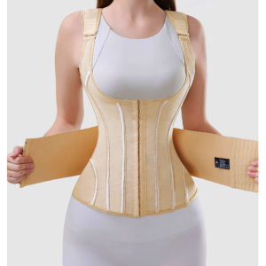 Body Shaping Underwear Open Bust Waist Trainer Top Extra Belt Back Closure Faja Body Shaper Corset Tummy Control Workout Vest Waist Cincher Belt Babysuits