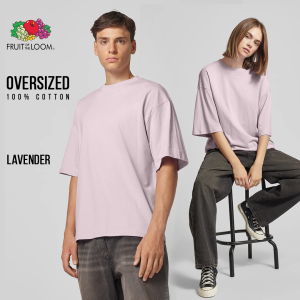 Fruit of the Loom Soft Premium Oversized Tshirt for Men & Women 100% Cotton Mens T-shirts Loose Fit Tops Plain Lavender