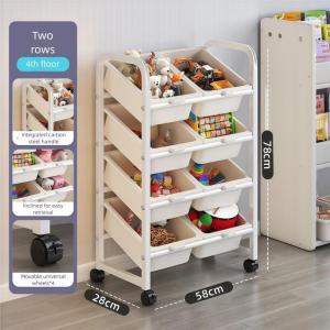 Toy Storage Rack Drawer-Style Organizer Movable Kitchen Organizer Storage Rack Large Capacity Childrens Room Storage Rack Floor Stand