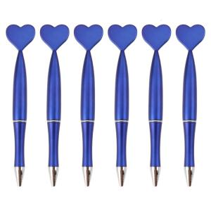6x 1.0mm Black Ink Ballpoint Pens Journaling Pens Smooth Writing Pens Heart Shaped Wedding Pens Stationery Supplies