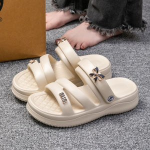 Free Shipping New Summer Thick-Soled WomenS Sandals With Butterfly Embellishments Suitable For Outdoor Beach Wear And Casual Indoor Use