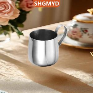 [COD] SHGMYD SPORTS เหยือกใส่นมขนาดเล็กทำจากสเตนเลสสตีล304เหยือกใส่ดอกไม้ปลายแหลมทนทานต่อการใช้งานถ้วยทำกาแฟเหยือกทำฟองนม