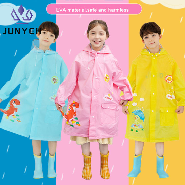 Cute Kids Raincoat Wateproof Children Dinosaur Unicorn Rain Poncho