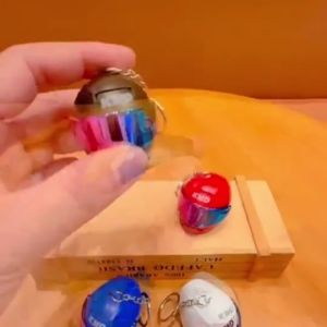 Motorcycle Helmet Keychain Light – Mini Helmet Keyring Cool Glow Key Chain for Bags Keys Night warning light