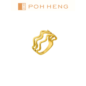 POH HENG Jewellery 22K Wave Ring in Yellow Gold [Price By Weight]