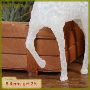 fanghui Hươu Pha Lê Nai Rừng giáng sinh nai sừng tấm vàng lấp lánh màu trắng trang trí bàn tráng miệng cho gia đình