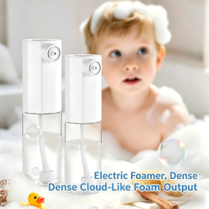 Electric Foam Maker Automatic USB Rechargeable Foaming Dispenser for Face Wash Shampoo Hand Soap Pet Bath Home Cleaning