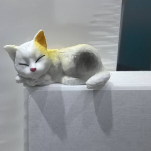 AU Mô hình mèo condễ thương trang trí văn phòng máy tính xe hơi bảng điều khiển trung tâm viền màn hình.