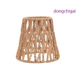 dongchigai โคมไฟแขวนสไตล์วินเทจ1ชิ้นโคมไฟสานแฮนด์เมดสำหรับห้องนั่งเล่นห้องนอนโรงแรมโคมไฟหวายจำลอง