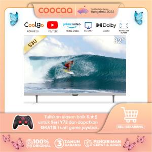 COOCAA Smart TV 32 inch S3U - Digital TV - OS COOLITA - HD - Bezel Less - Mirroring - Dolby Audio - Browser/Youtube - USB/HDMI/LAN/WIFI (COOCAA 32S3U)