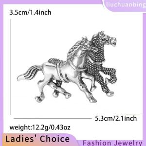 [COD] liuchuanbing Jewellery เข็มกลัดม้าเคลือบสำหรับผู้หญิงชุดคอปกสไตล์วินเทจ