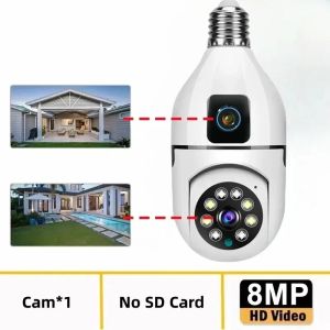 8MP WiFi IP Camera E27 Bulb Cam Wireless Baby MonitorCameras 5MP SmartLife Indoor AI Tracking Security Video Surveillance2026