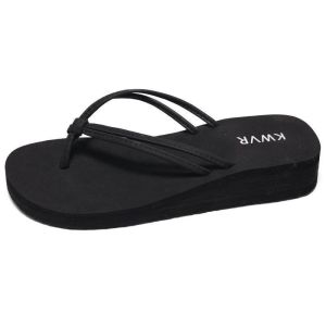 [Free Shipping] Summer Fashion Versatile Flip-Flops With Thin Straps And Thick Soles Beach Sandals For Women Thick-Soled Beach Slippers With Height-Increasing Design Non-Slip