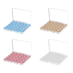 30Pcs Water Resistant Silicone Ear Plugs Heart Shaped Earplugs Noise Blocking Ear Plugs for Study Work Travel Aeroplanes