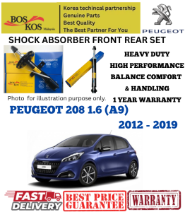 PEUGEOT 208 1.6 (A9) 2012-2019 FRONT/ REAR HEAVY DUTY PERFORMANC SHOCK ABSORBER < BOSKOS > 1 YEAR WARRANTY