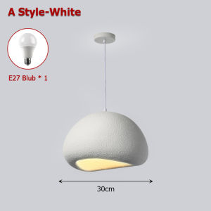 LANTU 60cm Wabi Sabi Pendant Light for Dining Room Kitchen Island Hallway Restaurant Modern Hanging Lamp E26 Base Japanese Style Bird Nest Shape Lighting Fixture