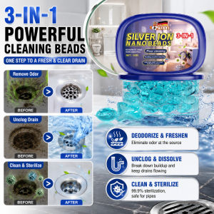 Drain Deodorizer Gel Beads Pipe Odor Remover Clog Prevention Drain Freshener Long Lasting Deodorizing Easy Use Bathroom Kitchen Pipe Cleaning Supplies