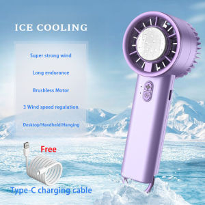 Portable Handheld Fan Semiconductor Refrigeration Ice Fog  Fan 3 Speed Wind Desktop Air Cooler Conditioner