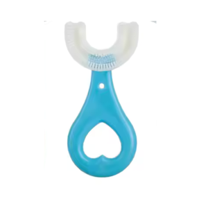 U Shape Baby Teeth Manual Kids Toothbrush 360 Degree Food Grade Silicone