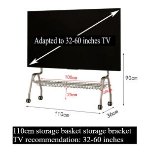 ⚡TV Stands Nordic TV Mobile cket Living Room Home Modern Simple Floor 32-75 Inch Stainless Steel Hanger with Wheels TV Cabinet
