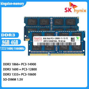 Hynix Laptop Ram DDR3 4G 8G 1066/1333/1600MHz Laptop Memory PC3-8500 10600 12800 14900 1.5V SODIMM 204pin Memory For Notebook new
