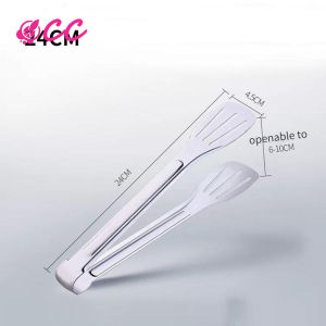 SUS304 Stainless Steel Household Food Tongs Food Serving Tong Anti-scald Non-Stick Baker BBQ Grilling Buffet Clip Clamp Tool for Buffet and Baker BBQ Grilling