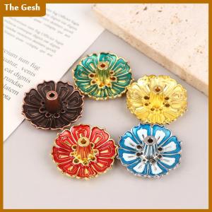 [The Gesh] ธูปหอมผสมบัว1ชิ้นที่ใส่ในบ้านแบบชาวพุทธแผ่นธูปไม้จันทน์ขดลวดฐานวัดที่ละเอียดอ่อนของตกแต่งบ้าน