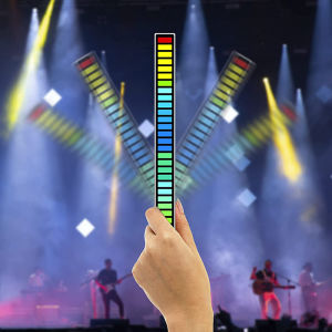 Đèn led cảm ứng âm thanh GRB 40 led tích hợp pin sạc 5V250mA với 8 chế độ màu 4 cấp độ sáng hỗ trợ kết nối với điện thoại