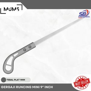 SB Gergaji Runcing Mini 9" Inch / Gergaji Potong Dahan Ranting Pohon Kayu Bonsai Woodworking Gergaji Tangan Manual Multifungsi Serbaguna Folding Wood Working Hand Saw Gergaji Jepang SK-5 Gergaji Triplek Gypsum Triplex Gipsum Pipa Paralon Bambu Kuat Tajam