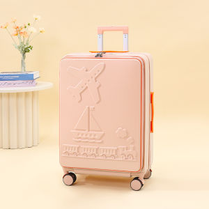 BE 20/24/28 Inch Cabin Luggage Front Open Suitcase With Charging Port Cup Holder Luggage