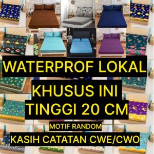 Sprei Sultan Waterproof anti ompol anti tahan air size 90x200 Seprei Adem full Karet ukuran 120x200