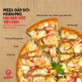 [Evoucher] Pizza Hut - Pizza Gấp Đôi Nhân Phủ 3 Vị Bánh Tự Chọn (Cỡ Vừa). 