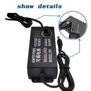 Adjustable AC To DC Power Supply 3V 5V 6V 9V 12V 15V 18V 24V 3A 5A Power Supply Universal 8 Pin DC 48W 60W 72W Adapter