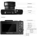 【KiTBEEZ KP-2】 Digital Camera 64MP WiFi Digital Camera 4K 18X Digital Zoom 180° Flip Screen Selfile Vlog Video Recorder YouTube. 