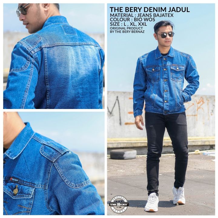 Jaket jeans sale motor