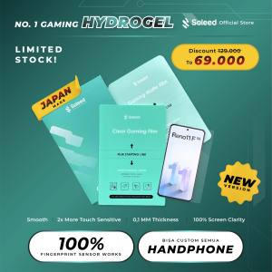 SOLEED - Oppo Reno 11F Gaming Hydrogel Clear Matte | Anti Gores Screen Protector Not Tempered Glass