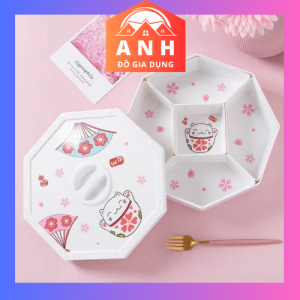 Khay đựng mứt tết hình lục giác cao cấp hộp đựng bánh kẹo thiết kế hiện đại sang trọng