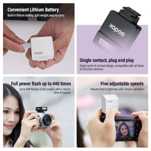 Godox IM20 IM22 Mini Portable Camera flash for Various Camera Models 5 Output Levels of Power Universal Hot Shoe Mount