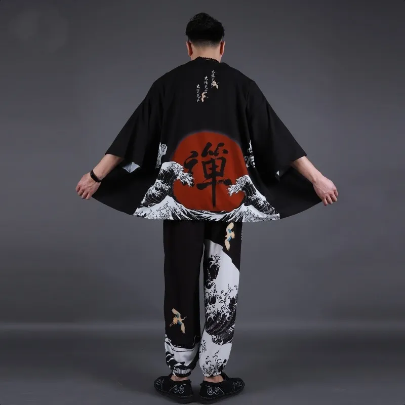 Kimono Men Yukata Male Kimono Cardigan Men Male Jacket Shirt Traditional  Japanese Mens Clothing Cosplay Samurai Costume AA001 - AliExpress