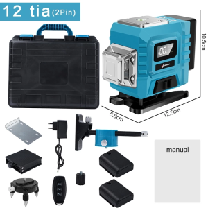 Máy bắn cốt lasermáy cân bằng laser 12 tia xanhtia màu xanh lá cây 3D tự cân bằng ngangdọc laser cấp độ mạnh mẽmáy cân mực laser 12 tiaBảo hành 12 tháng
