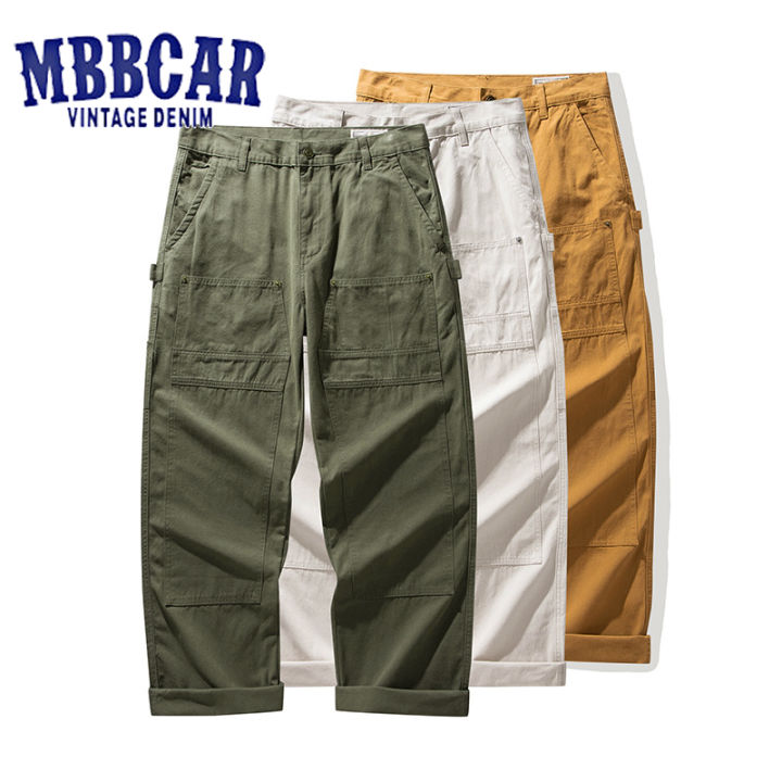 Mbbcar thương hiệu 2024 bằng Vải Bố Mới đường sắt công nhân quần nhiều ...