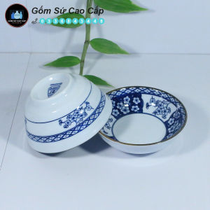 Bộ Bát Đĩa Bát Tràng [14 MÓN] - Bộ Bát Đĩa Cao Cấp [HOA ĐÀO]