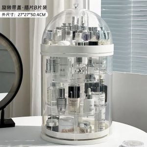 ●SG Stock● Dustproof and Height Adjustable 360 Rotation Makeup Organizer Box Makeup Box Makeup Holder Makeup Stand Cosmetics Box Cosmetics Holder Cosmetics Stand Perfumes Box Perfume Stand Perfume Holder Figures Display Box Toy Blind Box Display Box