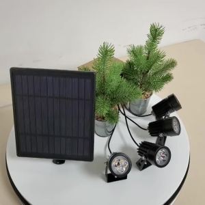 LZD  Solar Spotlights Outdoor Highlight Floor Outlet Lawn Lamp Waterproof RGB Tree Garden Lamp Landscape Spotlight