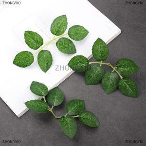 [COD] ZHONGYI0 10/30/50pcs Rose Leaves Artificial Greenery Rose Flower Leaves DIY Craft