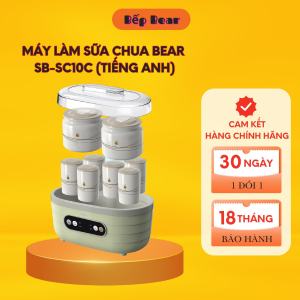 Máy Làm Sữa Chua Tự Động BEAR Máy Ủ Sữa Chua Làm Yogurt SB-SC10C Kèm 6 Hũ 125ml và 2 Hũ 500ml - Bản Quốc Tế Bảo hành Chính Hãng 18 Tháng